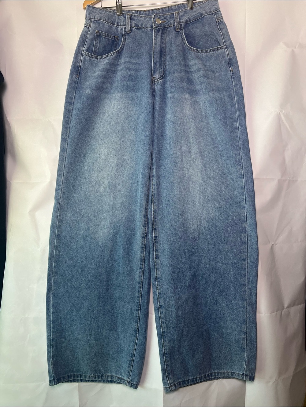 DENIMOI by SHEIN Medium Wash Wide Leg Baggy Jeans - Size 29